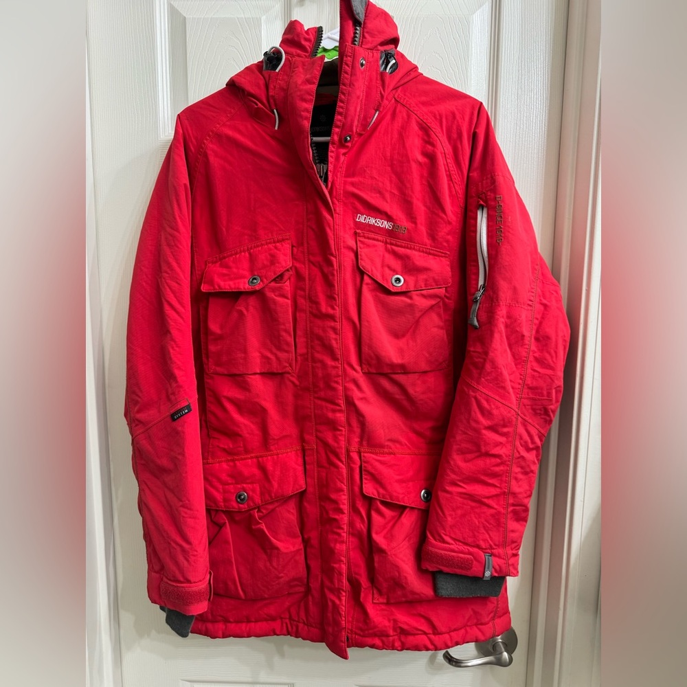 Waterproof Red Men's Parka Jacket